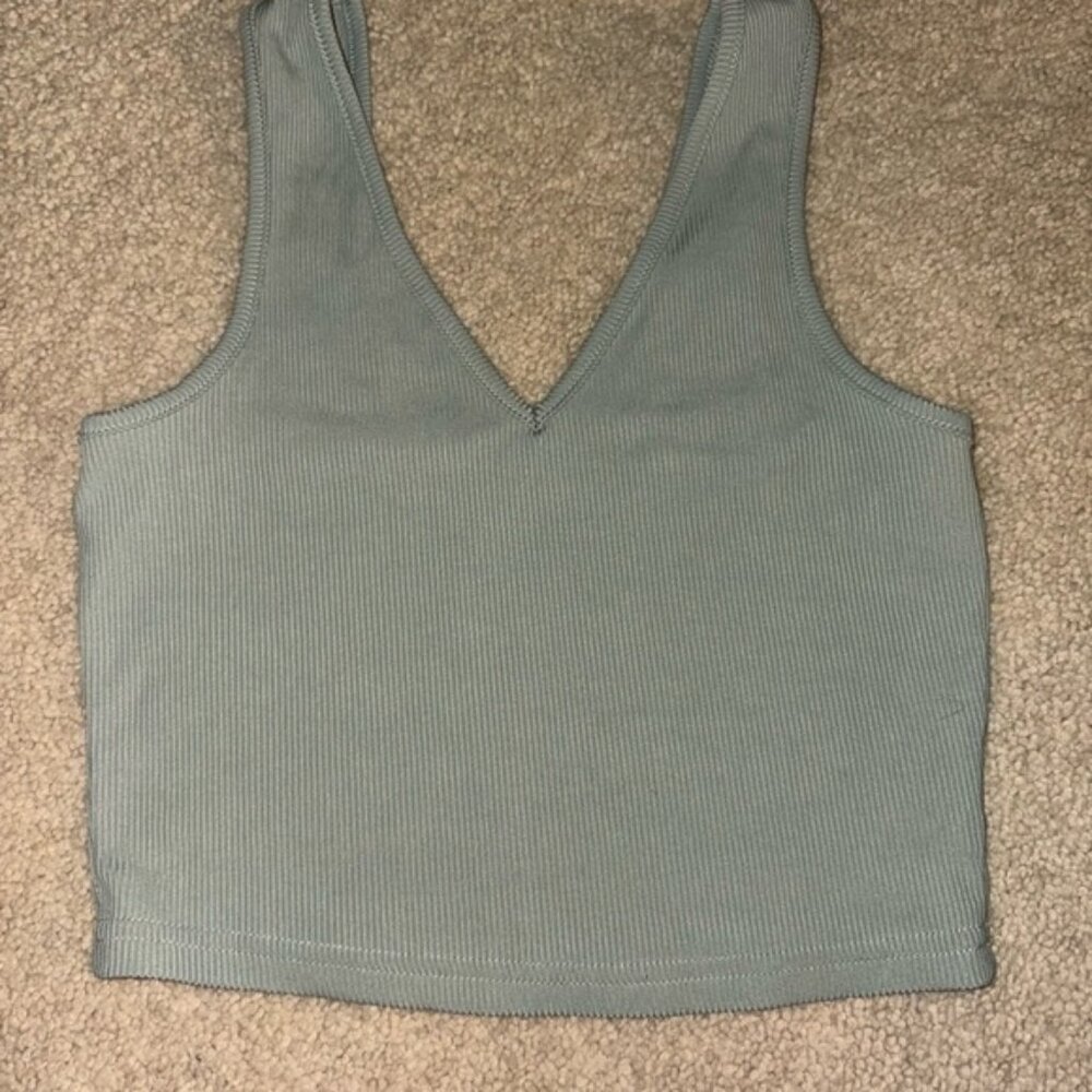 Women's Ribbed V-Neck Tank Top